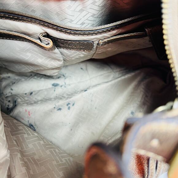 Cole Haan Metallic Leather Shoulder Bag Hobo Buckle Side - Picture 6 of 6